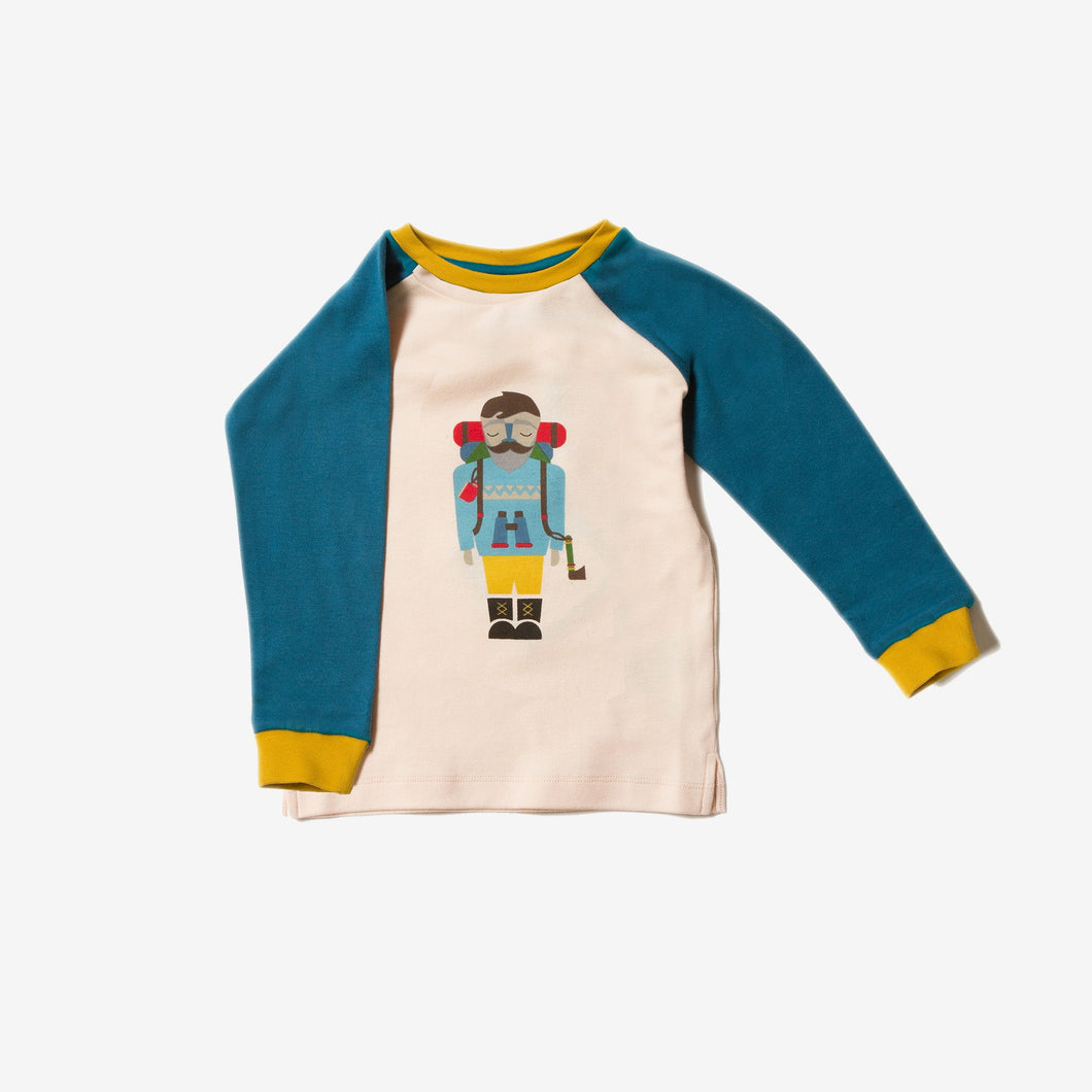 Erklimmen Sie das Mountain Teal Raglan Top