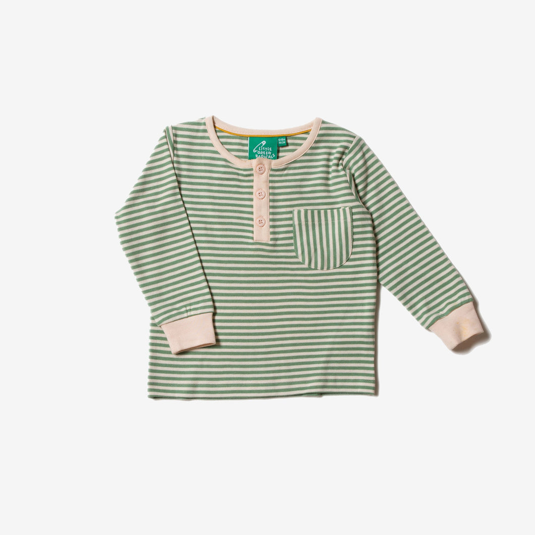 Alpine Green Stripe Pocket Tee