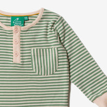 Load image into Gallery viewer, Alpine Green Stripe Pocket Tee
