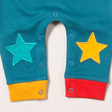 Load image into Gallery viewer, Teal Star Dungarees
