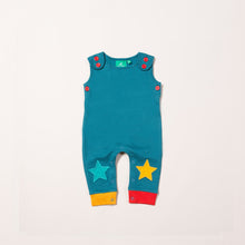 Load image into Gallery viewer, Teal Star Dungarees
