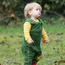 Load image into Gallery viewer, Woodland Green Star Dungarees
