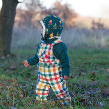 Load image into Gallery viewer, Autumn Rainbow Check Classic Dungarees
