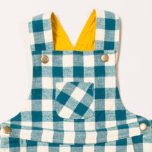 Load image into Gallery viewer, Winter Blue Check Classic Dungarees
