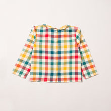 Load image into Gallery viewer, Autumn Rainbow Check Classic Blouse
