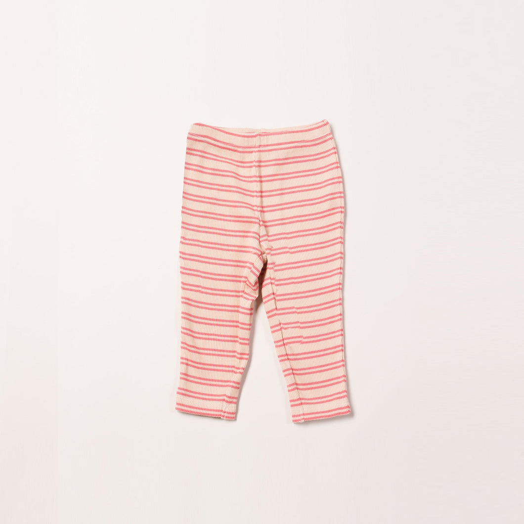 Sugar Pink Stripes Forever Rib Leggings