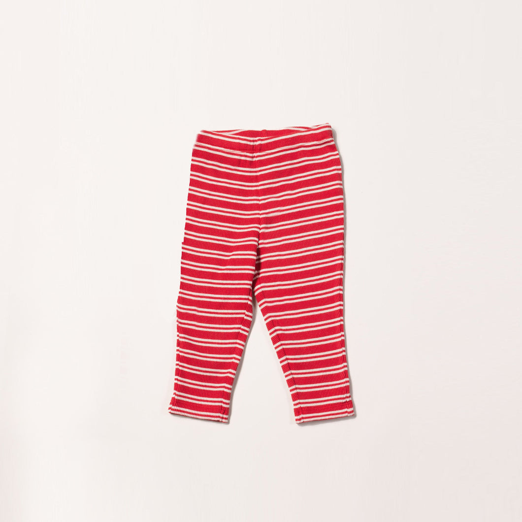 Red Stripes Forever Rib Leggings