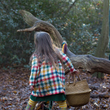 Load image into Gallery viewer, Autumn Rainbow Check Smock Dress
