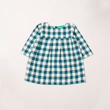 Load image into Gallery viewer, Winter Blue Check Smock Dress
