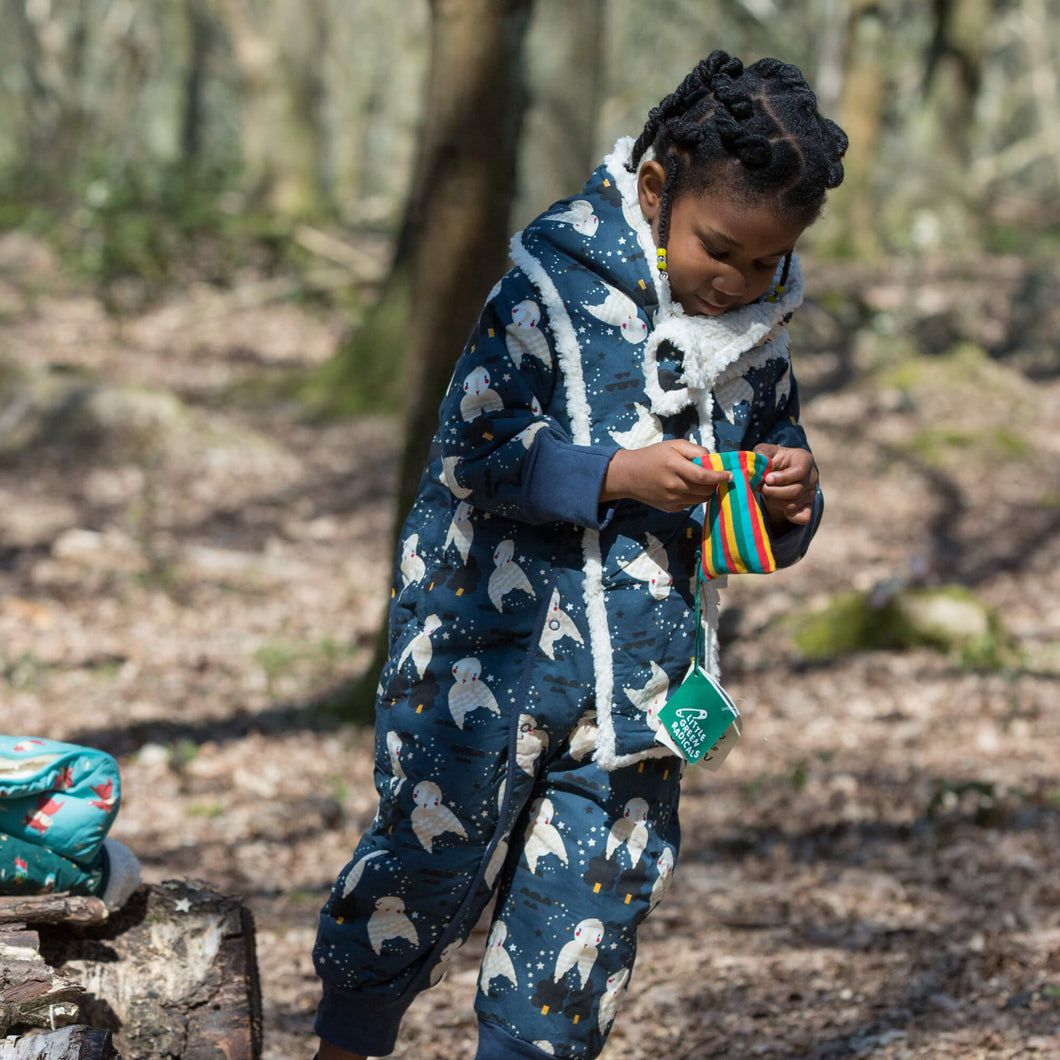 Winter Owls Sherpa Lined Snowsuit