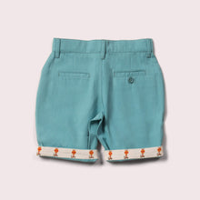 Lade das Bild in den Galerie-Viewer, Little-Green-Radicals-Blue-Twill-Sunshine-Shorts-Back
