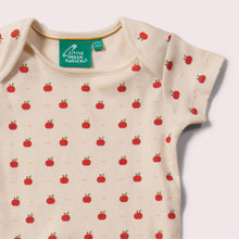 Load image into Gallery viewer,    Little-Green-Radicals-Cream-Organic-Baby-Body-With-Apple-Print-Closeup
