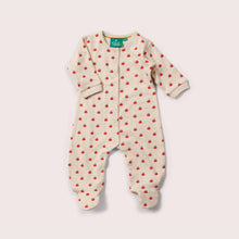 Load image into Gallery viewer,     Little-Green-Radicals-Cream-Organic-Babygrow-With-Apple-Print
