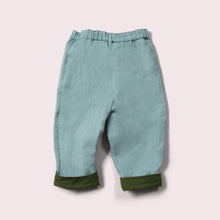 Cargar imagen en el visor de la galería,     Little-Green-Radicals-Green-And-Blue-Reversible-Trousers-Reverse
