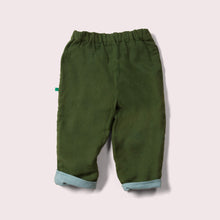 Cargar imagen en el visor de la galería,       Little-Green-Radicals-Green-And-Blue-Reversible-Trousers
