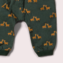 Lade das Bild in den Galerie-Viewer,       Little-Green-Radicals-Green-And-Yellow-Jelly-Bean-Joggers-With-Giraffe-Print-Closeup-View
