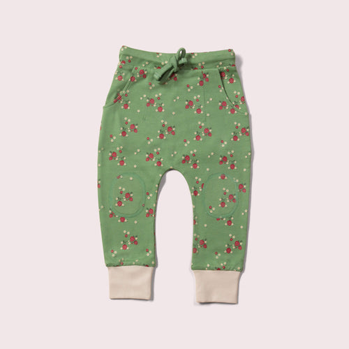     Little-Green-Radicals-Green-Organic-Comfy-Joggers-With-Strawberry-Print