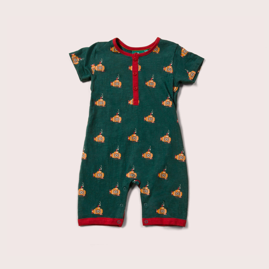 Little-Green-Radicals-Green-Organic-Shortie-Romper-With-Deep-Sea-Explorers-Print