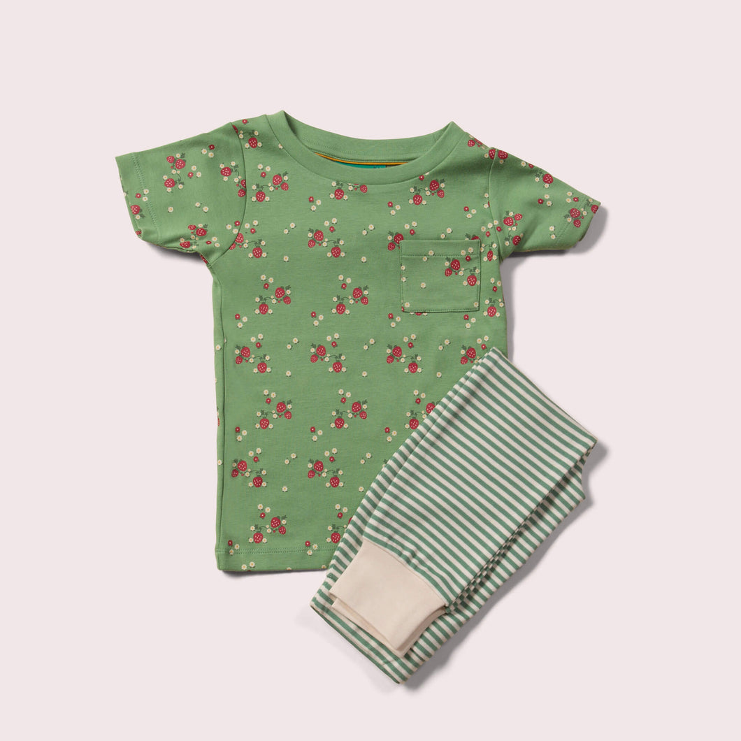     Little-Green-Radicals-Green-T-Shirt-And-Jogger-Playset-With-Strawberry-Print