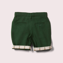 Lade das Bild in den Galerie-Viewer,       Little-Green-Radicals-Green-Twill-Sunshine-Shorts-Back
