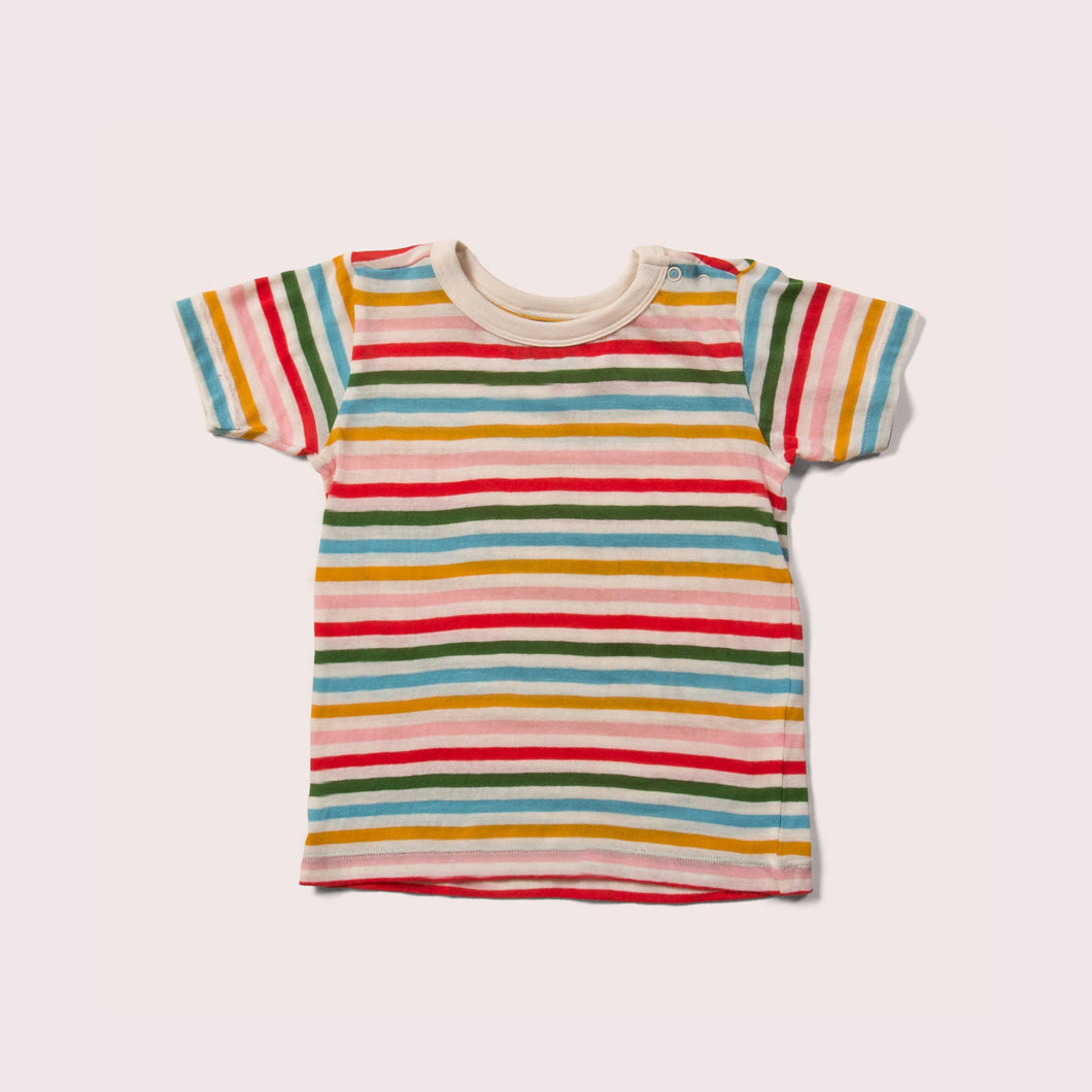 Rainbow Striped Short Sleeve T-Shirt