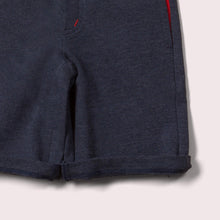 Cargar imagen en el visor de la galería,    Little-Green-Radicals-Navy-Jogger-Shorts-Closeup-View
