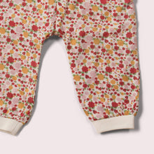 Lade das Bild in den Galerie-Viewer, Little-Green-Radicals-Pink-And-Red-Jelly-Bean-Joggers-With-Ladybird-Print-Closeup-View
