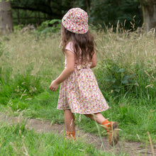 Cargar imagen en el visor de la galería,    Little-Green-Radicals-Pink-Little-Twirler-Dress-With-Ladybird-Print-Kid-Back
