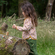 Cargar imagen en el visor de la galería, Little-Green-Radicals-Pink-Reversible-Spring-Jacket-With-Ladybird-Print-Kid-Back
