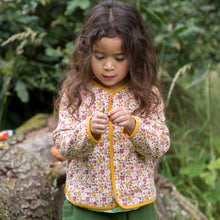 Cargar imagen en el visor de la galería,     Little-Green-Radicals-Pink-Reversible-Spring-Jacket-With-Ladybird-Print-Kid
