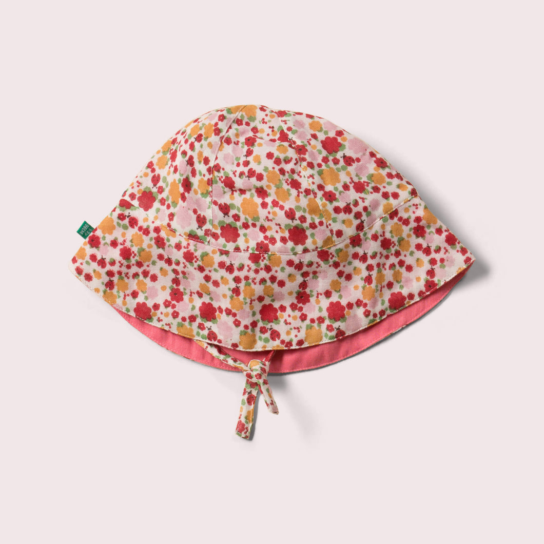       Little-Green-Radicals-Pink-Reversible-Sunhat-Ladybird-Print