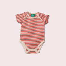 Lade das Bild in den Galerie-Viewer,    Little-Green-Radicals-Red-And-Cream-Striped-Baby-Bodies-Set-Two-Pack
