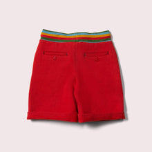 Load image into Gallery viewer, Little-Green-Radicals-Red-Jogger-Shorts-Back
