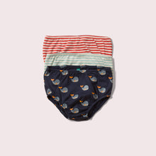 Load image into Gallery viewer,     Little-Green-Radicals-Striped-Organic-Underwear-Set-3-Pack-With-Whale-Print
