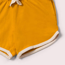 Lade das Bild in den Galerie-Viewer,       Little-Green-Radicals-Yellow-Run-Around-Shorts-Closeup-View
