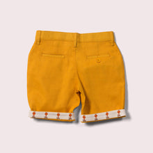 Cargar imagen en el visor de la galería,     Little-Green-Radicals-Yellow-Twill-Sunshine-Shorts-Back
