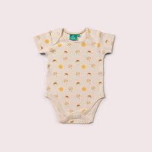 Lade das Bild in den Galerie-Viewer,     Little-Green-Radicals_Cream-and_Yellow-Striped-Baby-Bodies-Set-Two-Pack-With-Sunshine-and-Rainbow-Print-Single
