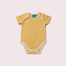 Lade das Bild in den Galerie-Viewer,       Little-Green-Radicals_Cream-and_Yellow-Striped-Baby-Bodies-Set-Two-Pack
