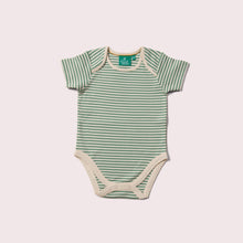 Lade das Bild in den Galerie-Viewer,    Little-Green-Radicals_Green-Striped-Baby-Bodies-Set-Two-Pack
