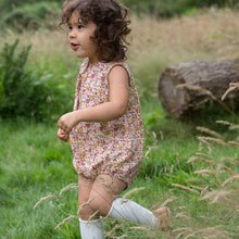 Cargar imagen en el visor de la galería,     Little-Green-Radicals_Red-and-Pink-Organic-Sleeveless-Baby-Bubble-Body-With-Ladybird-Print-Kid
