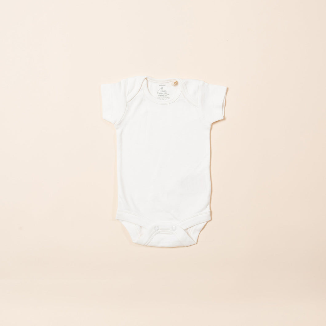 Natural Short Sleeve Baby Body - Single