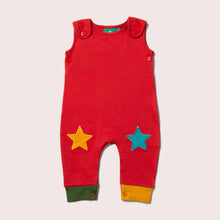 Load image into Gallery viewer, Red Star Knee Patch Dungarees
