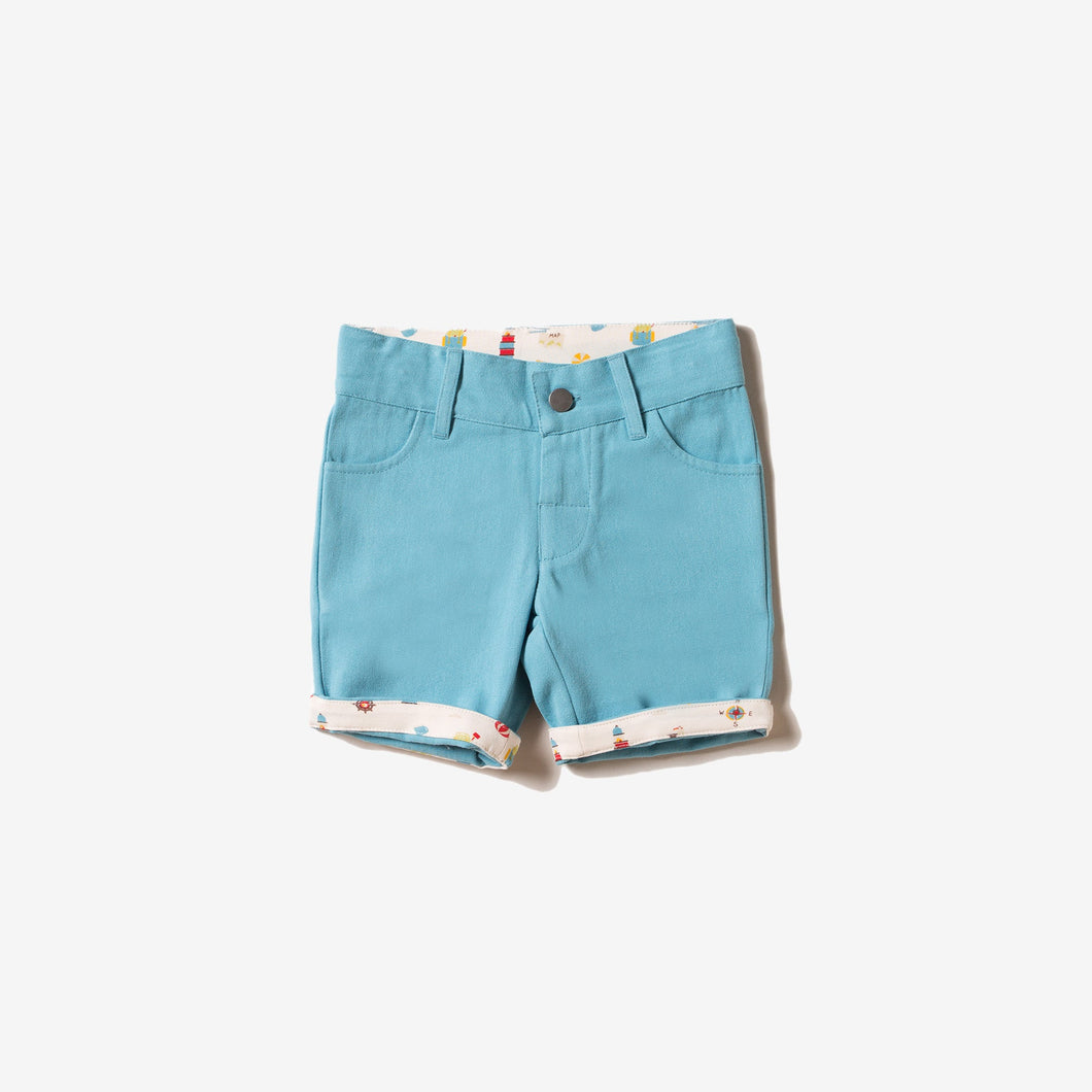 Corn Silk Blue Adventure Sunshine Shorts