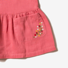 Load image into Gallery viewer, Sunset Pink Embroidered Pocket Dress
