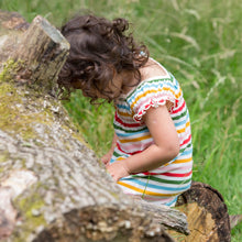 Load image into Gallery viewer, Rainbow Striped Pocket Playdays Dress
