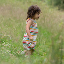 Load image into Gallery viewer, Rainbow Striped Pocket Playdays Dress
