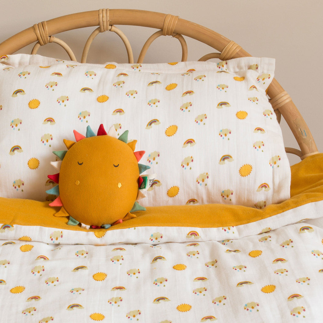 Sunshine & Rainbows Organic Duvet & Pillow Bed Set