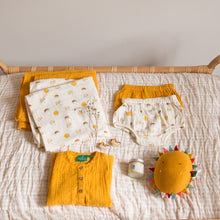 Load image into Gallery viewer, Sunshine &amp; Rainbows Organic Muslin Baby Bloomer Set - 2 Pack
