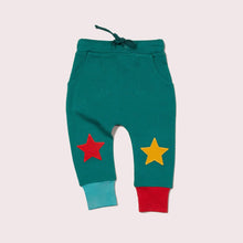 Load image into Gallery viewer, Sea Green Knee Patch Star Joggers
