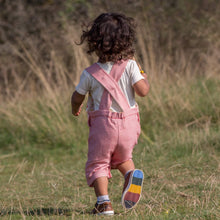 Load image into Gallery viewer, An Apple A Day Striped Shortie Dungarees
